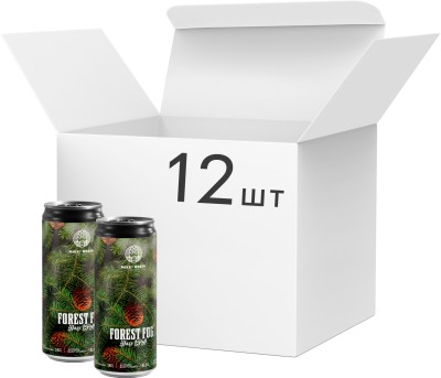 Упаковка пива MIKKI BREW «FOREST FOG» світле нефільтроване 6% 0.33 л х 12 шт.