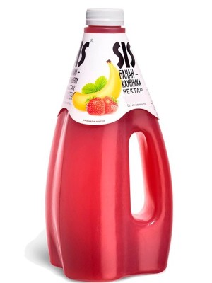 Нектар полунично-банановий, SIS Natural, 1.6л