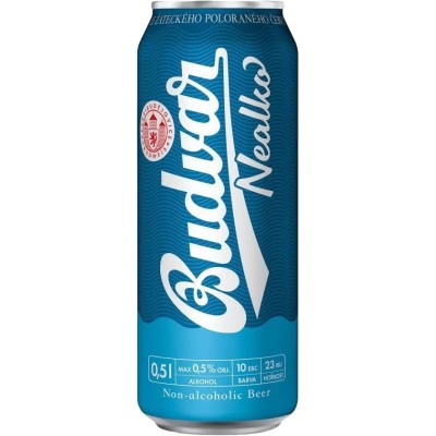 Пиво безалкогольне Budweiser Budvar Nealko, світле, 0,5%, з/б, 0,5 л
