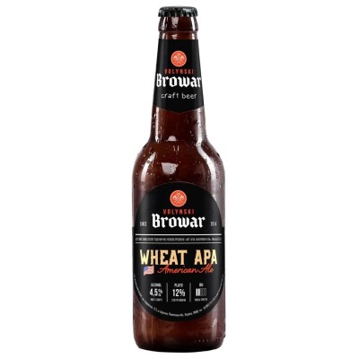 Пиво Volynski Browar Wheat Apa, світле, нефільтроване, 4,5%, 0,35 л