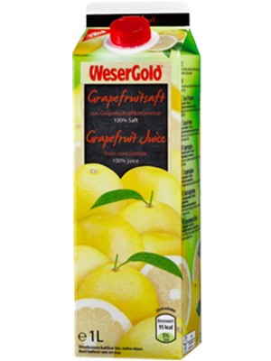 Сік грейпфрутовий, Wesergold, 1л