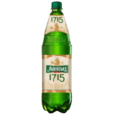 Пиво Львівське 1715, світле, 4,7%, 1,15 л