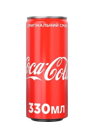 Напій Кока-Кола / Coca-Cola, ж/б, 0.33л