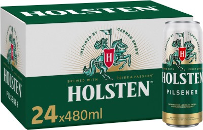 Упаковка пива Holsten Pilsner світле фільтроване 4.7% 0.48 л х 24 шт