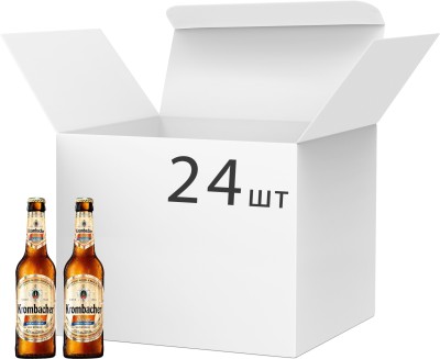 Упаковка пива Krombacher Weizen світле нефільтроване 0% 0.33 л x 24 шт