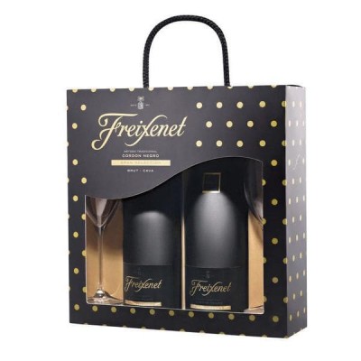 Набір із двох пляшок ігристого Freixenet Cordon Negro Cava Brut 1,5л У подарунковому наборі