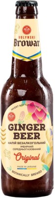 Упаковка безалкогольного пива Волинський Бровар Ginger Beer світле нефільтроване 0% 0.35 л х 12 шт