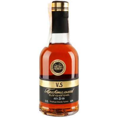 Коньяк Proshyan Brandy Factory Привітальний, 3 роки витримки, 40%, 0,2 л (