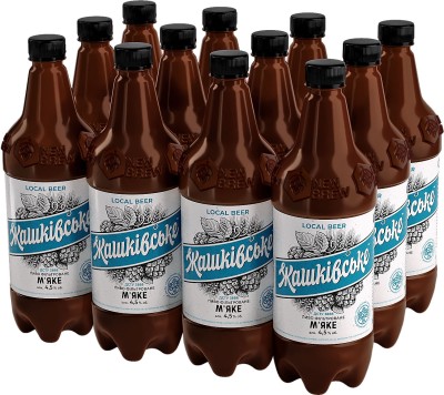 Упаковка пива Жашківське світлого нефільтрованого м'якого пастеризованого 4.5 % 1 л х 12 шт