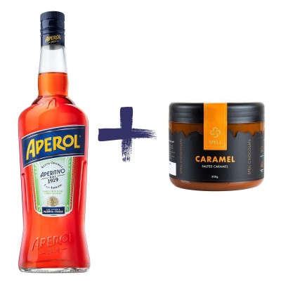 Аперитив Aperol Aperetivo, 11%, 1 л + Карамель Spell солона з ваніллю, 500 г