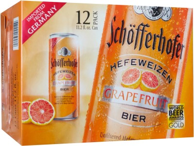 Упаковка пива «Schofferhofer Grapefruit» спеціальне нефільтроване пшеничне з додаванням соку 2.5% 0.33 л x 12 шт.