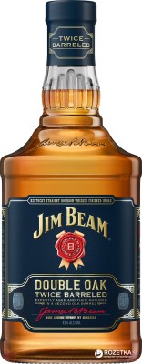 Віскі Jim Beam Double Oak 4-5 років витримки 0.7 л 43%