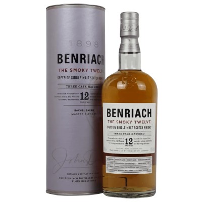 Віскі BenRiach The Smoky Twelve 12yo Single Malt Scotch Whisky, у тубусі, 46%, 0,7 л