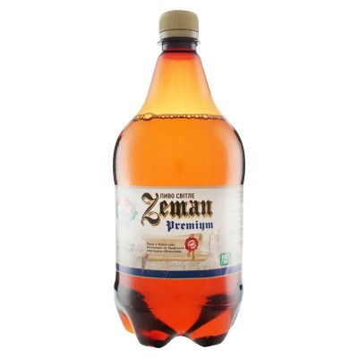 Пиво Zeman Преміум світле, 4,4%, 1 л