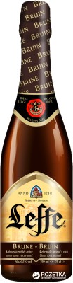 Упаковка пива Leffe Brune темне фільтроване 6.3% 0.75 л x 6 шт