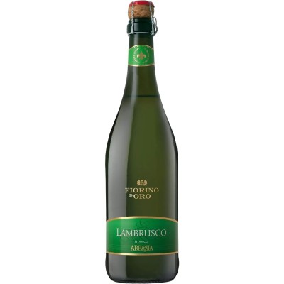 Ігристе вино Abbazia Lambrusco Bianco Emilia Fiorino d’Oro IGT, біле, напівсухе, 0.75 л