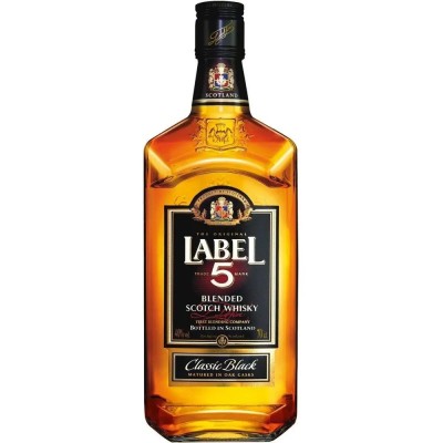 Віскі Label 5 Classic Black Blended Scotch Whisky 40% 0.7 л