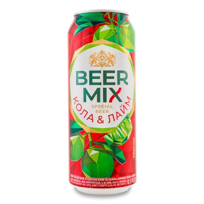 Пиво Оболонь Beermix кола-лайм з/б