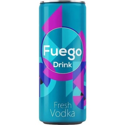 Напій слабоалкогольний Fuego Drink Fresh Vodka, 4,5%, 0,25 л, ж/б