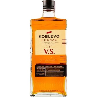 Коньяк України Koblevo VS 3 зірки, 40%, 0,35 л