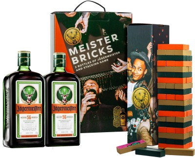 Набір Лікер Jägermeister 0.7 л х 2 шт 35% + гра "Дженга"