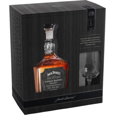 Набор Jack Daniel`s Single Barrel Select  Bourbon 45% + 1 склянка