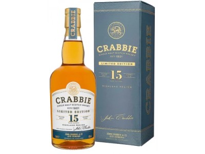 Віскі односолодовий Halewood Crabbie 15 Y.O (в коробці) 0,7 л