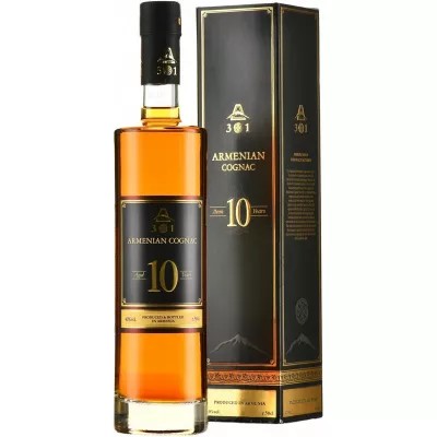 Коньяк А 301 10 років 0,5 л 40% кор.