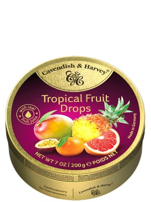 Льодяники зі смаком тропічних фруктів, Cavendish & Harvey, 200г