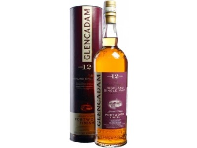 Віскі односолодовий Glencadam Highland Single Malt Scotch Whisky Portwood Finish 12Y.O. (в тубусі) 0,7 л