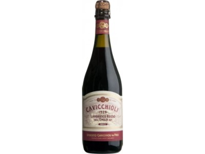 Вино напівсолодке червоне Cavicchioli Lambrusco Rosso dell'Emilia IGT Dolce 0,75 л