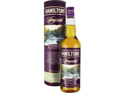 Віскі односолодовий Hamiltons Speyside (в тубусі) 0,7 л