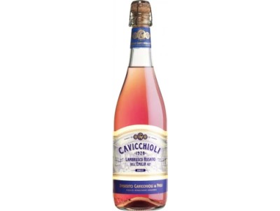 Вино напівсолодке рожеве Cavicchioli Lambrusco Rosato dell'Emilia IGT Dolce 0,75 л