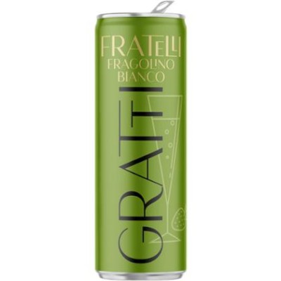 Напiй Gratti Fratelli Fragolino Bianco слабоалкогольний білий напівсолодкий 6-6.9% 330 мл