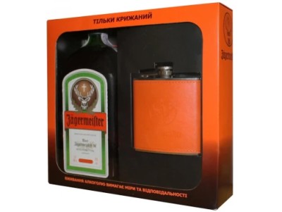 Лікер Jagermeister з флягою 1 л