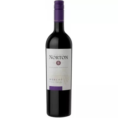 Вино Norton врожаю пізнього збору Merlot кр.п/сл 0,75 л 12,5%