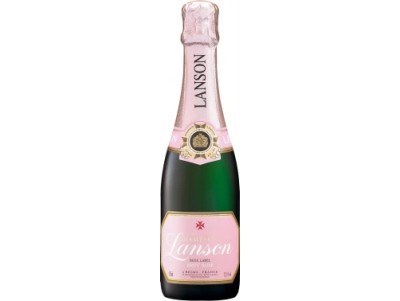 Вино брют рожеве Champagne Lanson Rose Label Brut 0,375 л