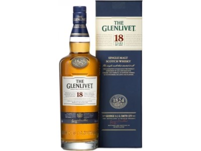 Віскі односолодовий Glenlivet 18Y.O. (в коробці) 0,75 л