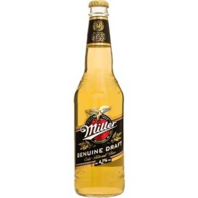 Пиво Miller Genuine Draft світле фільтроване 4.7% 0.45 л