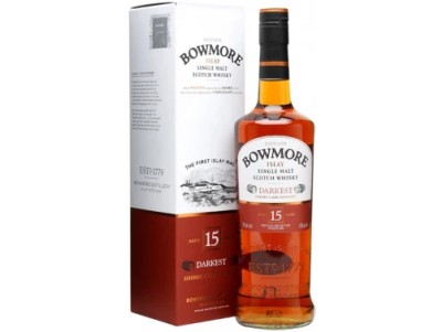 Віскі односолодовий Bowmore Darkest 15Y.O. (в коробці) 0,7 л