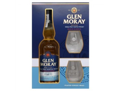 Віскі односолодовий Glen Moray Peated (gift box + 2 Glasses) 0,7 л