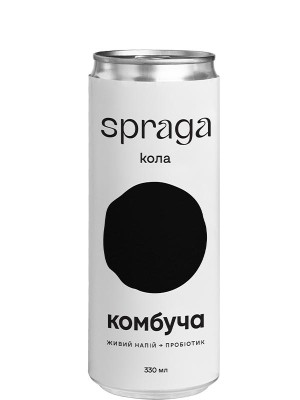 Напій Комбуча зі смаком коли, Spraga, ж/б, 0.33л