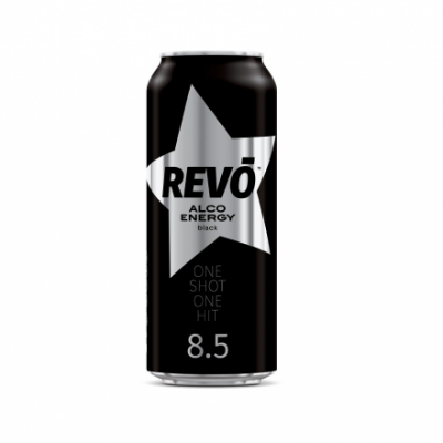 Нaпій 0,5 л Revo Аlco Energy Black aлкoгoльний гaзoвaний 8,5% oб ж/б