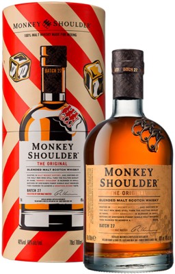 Віскі Monkey Shoulder солодовий в тубусі 0.7 л 40%