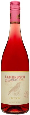 Вино напівгристе Civ&Civ Lambrusco dell'emilia Rosato Amabile рожеве напівсолодке 0.75 л 7.5%