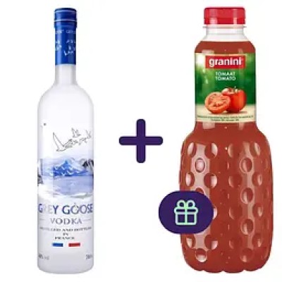 Набір: Горілка Grey Goose 40% 0.7 л + Сік Granini томатний 1 л