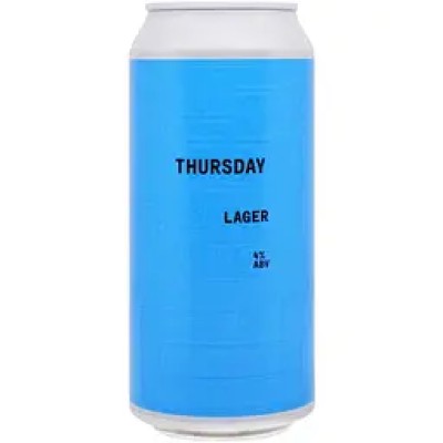 Пиво And Union Thursday Lager світле нефільтроване 4% з/б 0.44 л