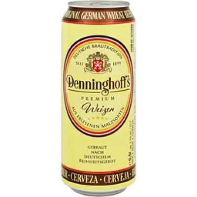 Пиво Denninghoff's Weizen пшеничне нефільтроване 5.3% 0.5 л з/б