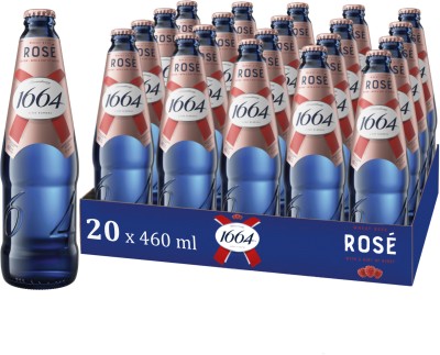 Упаковка пива Kronenbourg 1664 Rose edition світле фільтроване 4.5% 0.46 л x 20 шт.