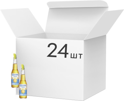 Упаковка пива Corona Zero безалкогольне світле пастеризоване 0.33 л 0% х 24 шт